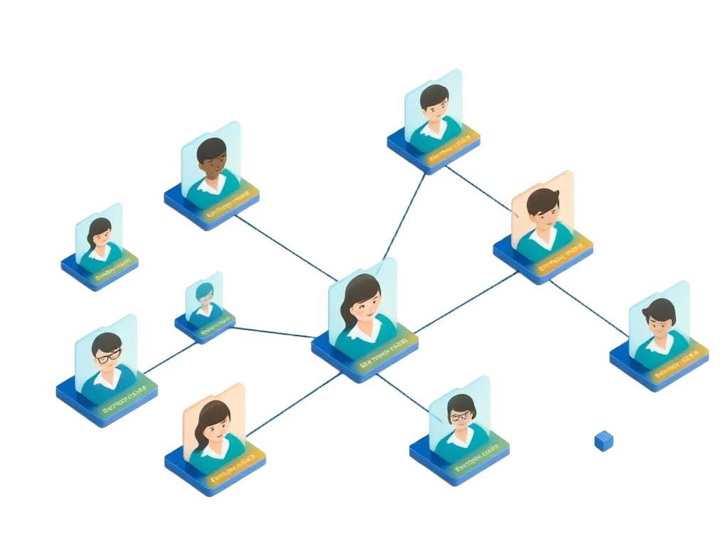 Illustration of a connected banker network